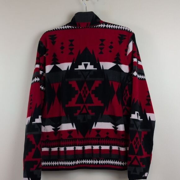 L-RL Lauren Active Southwestern Style Full Zip Fleece Jacket - Picture 9 of 10